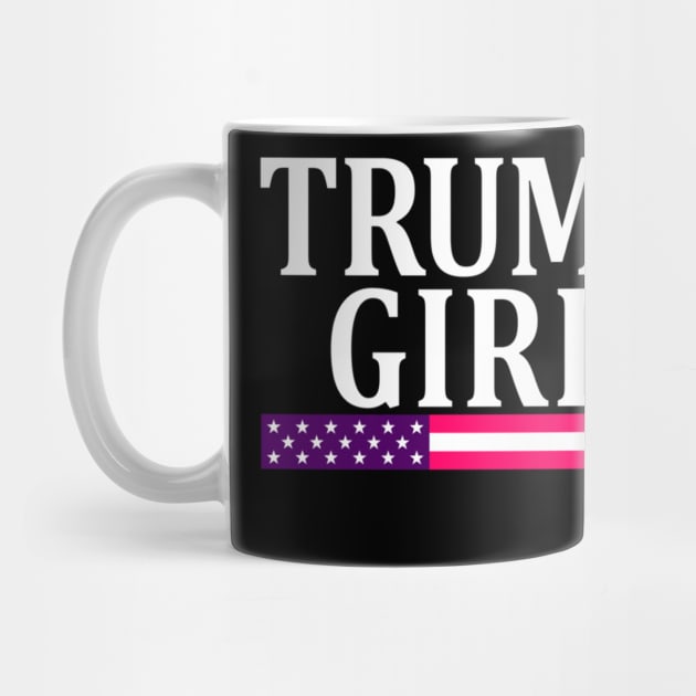 Cute Vintage Vote Trump Girl Republican US Flag by cedricchungerxc